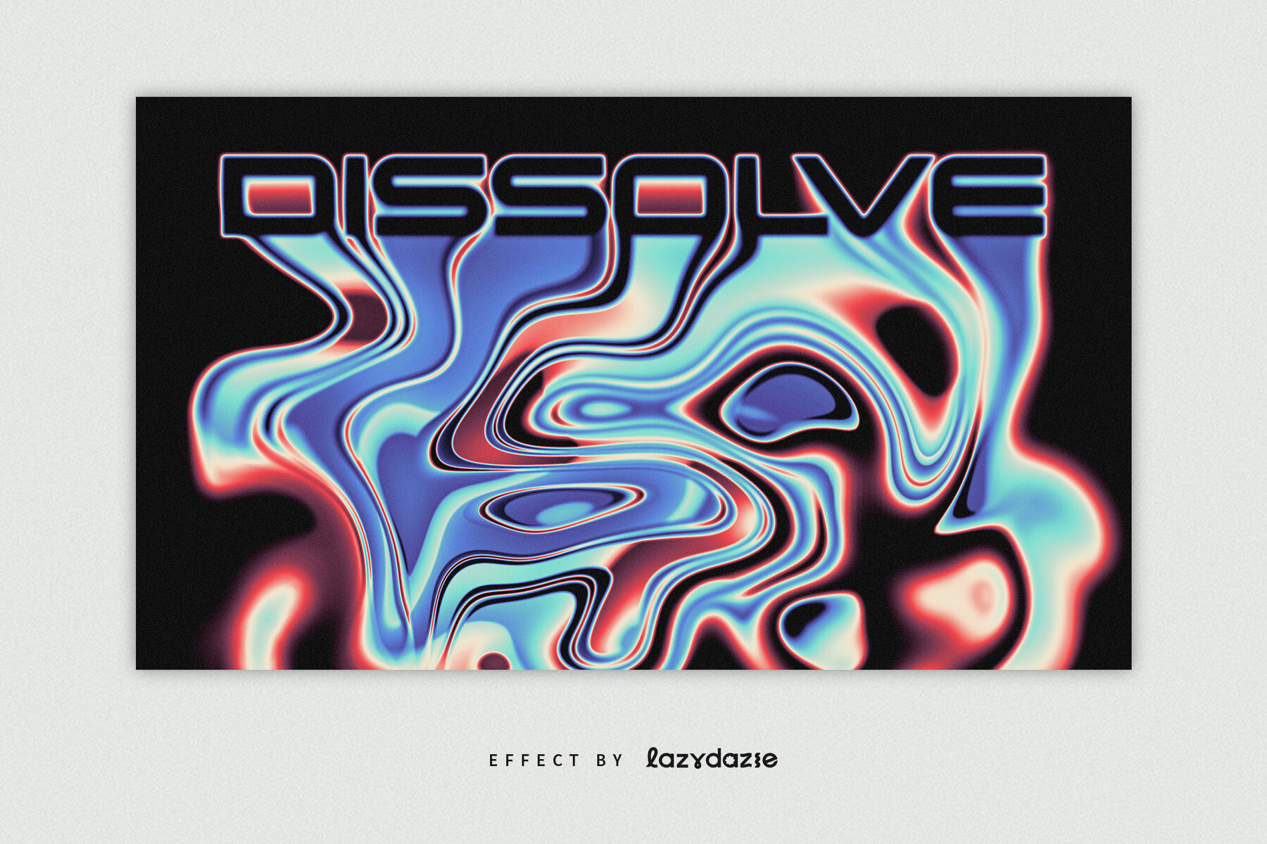 Colourful Melting Text Effect Mockup 5