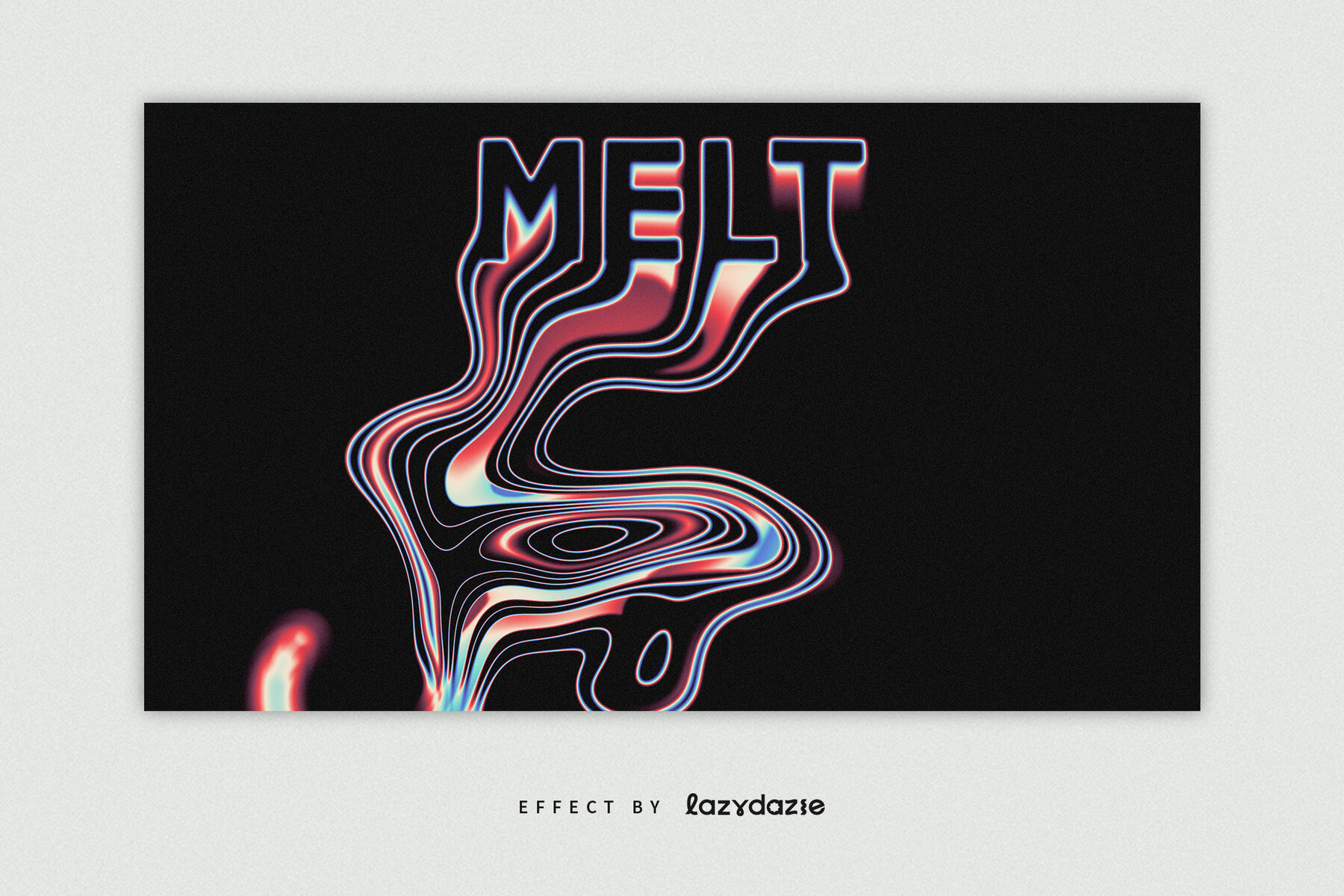 Colourful Melting Text Effect Mockup 6