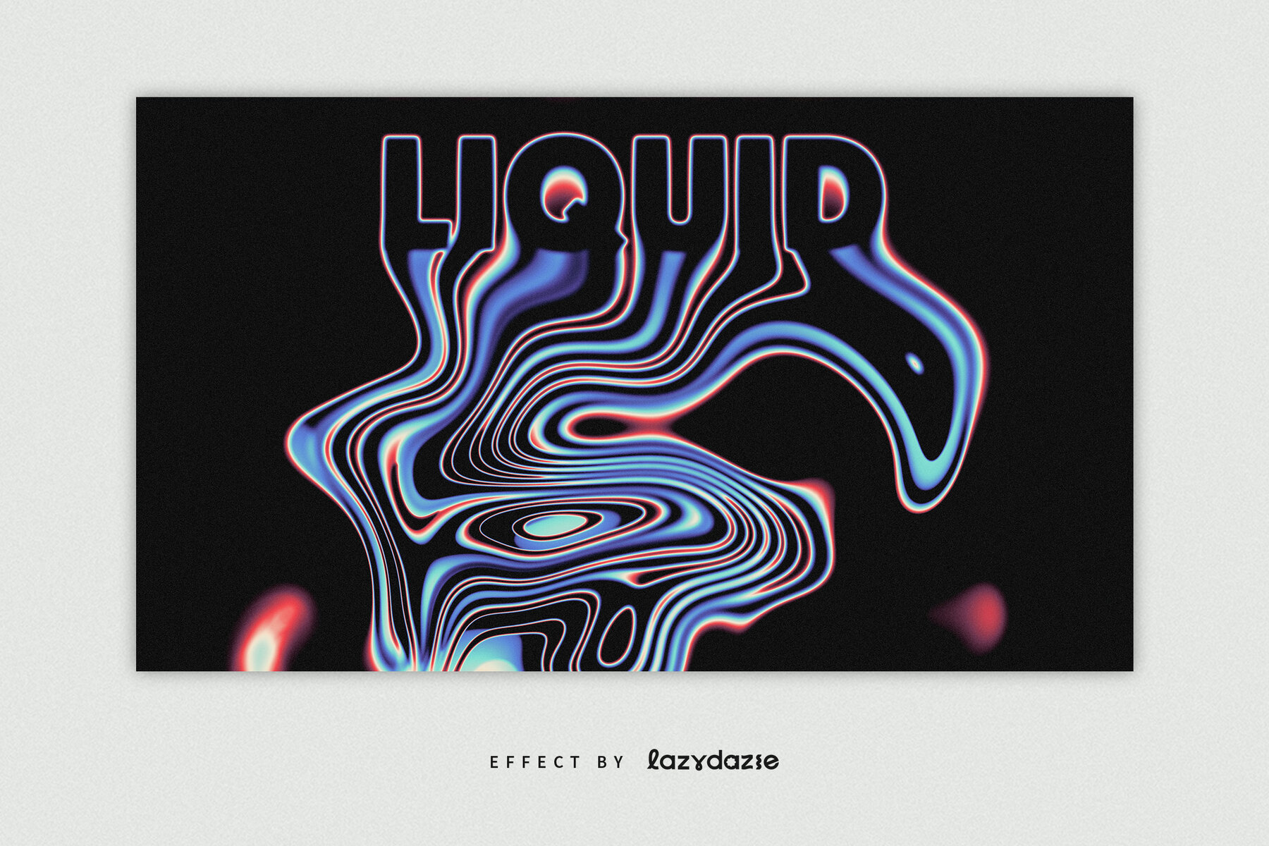 Colourful Melting Text Effect Mockup 7