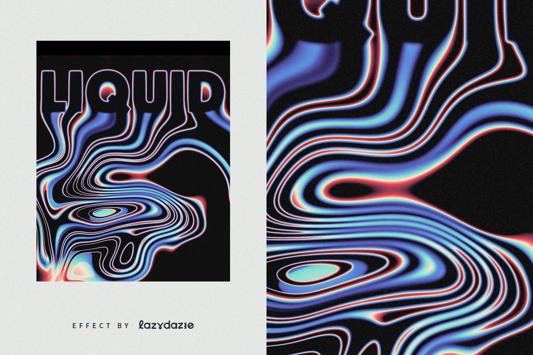 Colourful Melting Text Effect Mockup 8