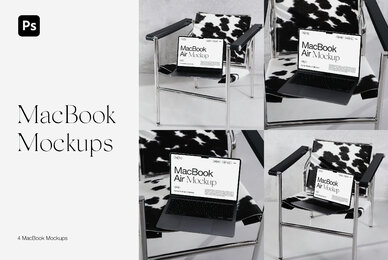 Minimalist MacBook Mockups for Photoshop PSD