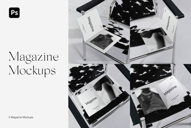 Minimalist Magazine Mockups for Photoshop PSD