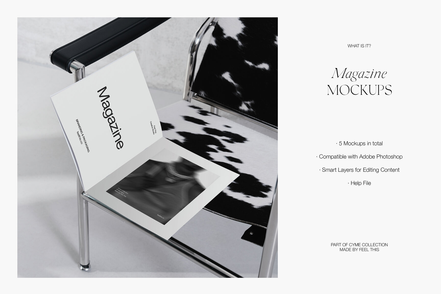 Minimalist Magazine Mockups for Photoshop PSD 2