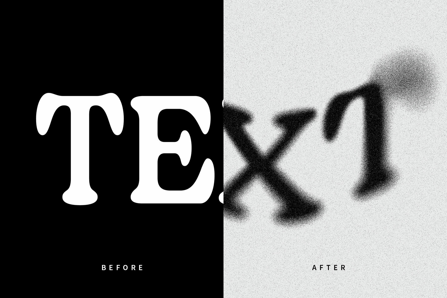 Grunge Dissolving Text Effect Mockup 2