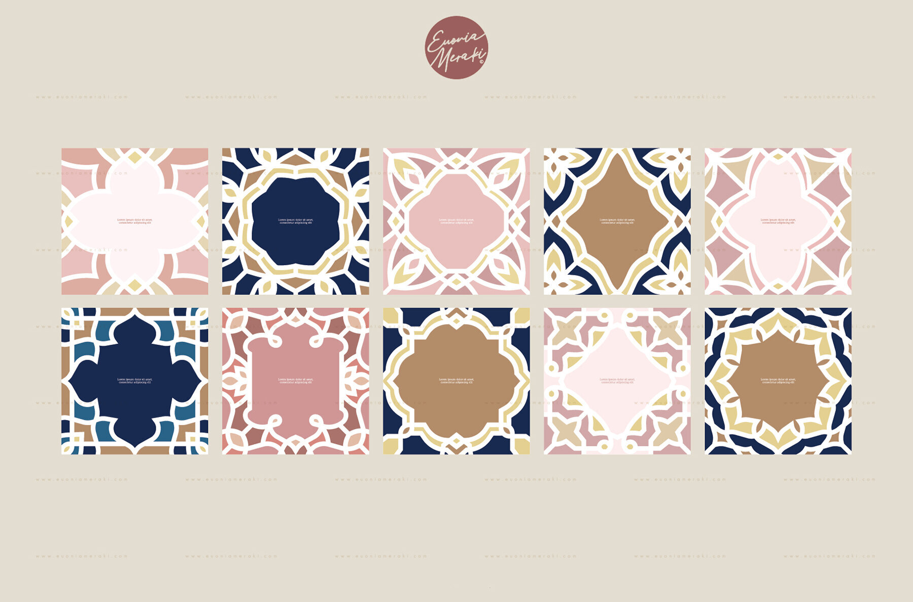 Moroccan Tiles Vintage Backgrounds 2