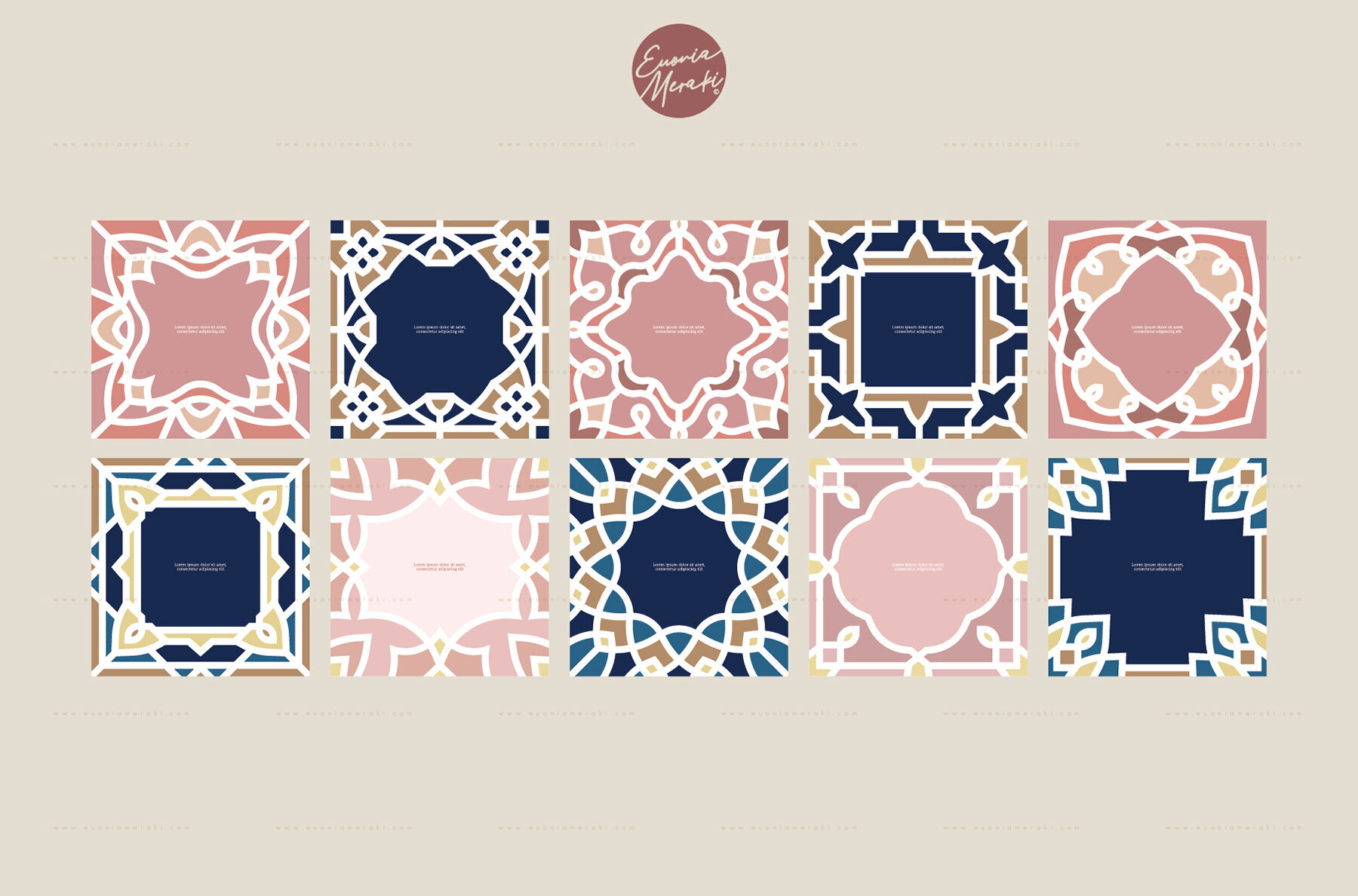 Moroccan Tiles Vintage Backgrounds 3
