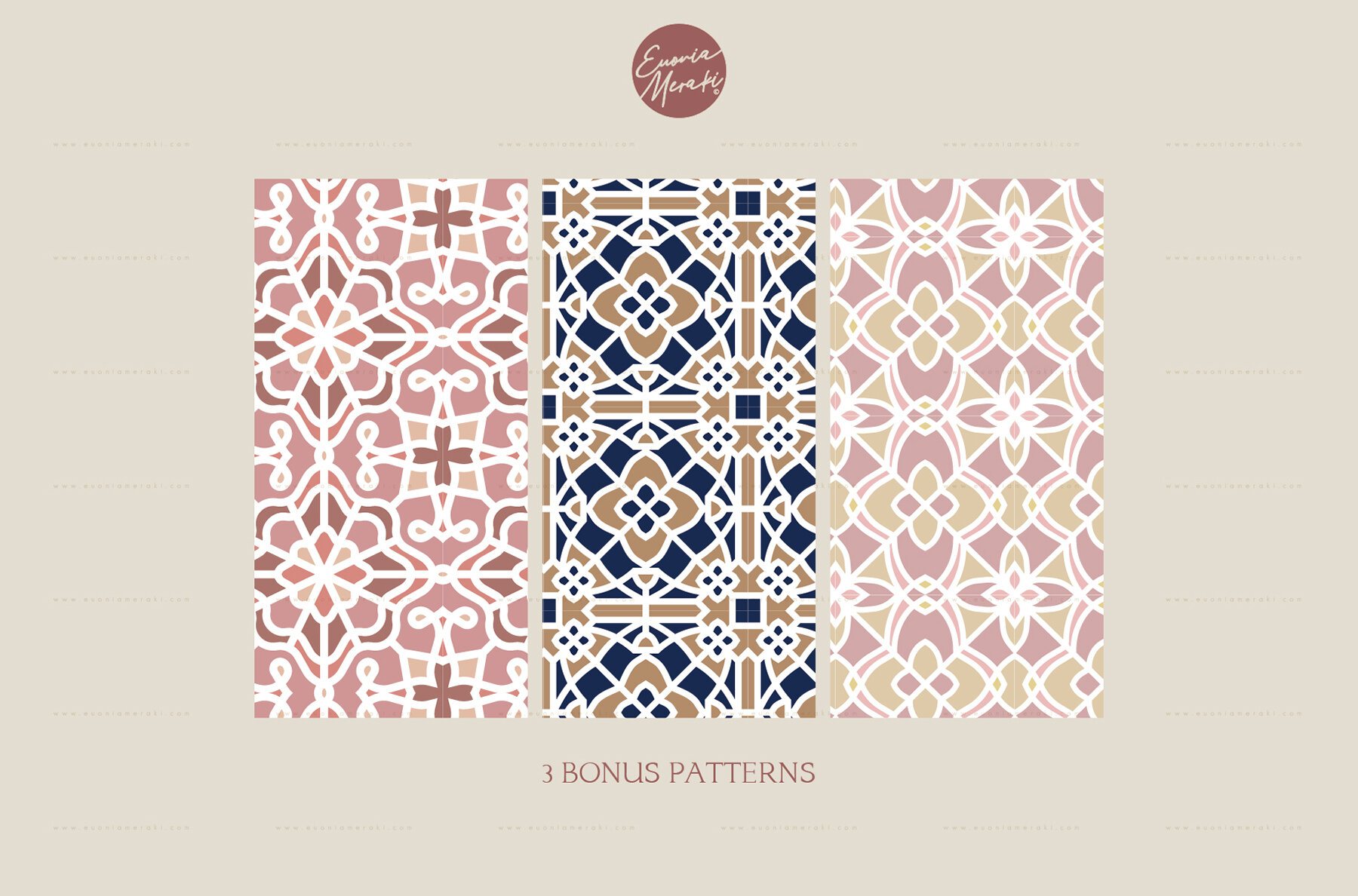 Moroccan Tiles Vintage Backgrounds 4