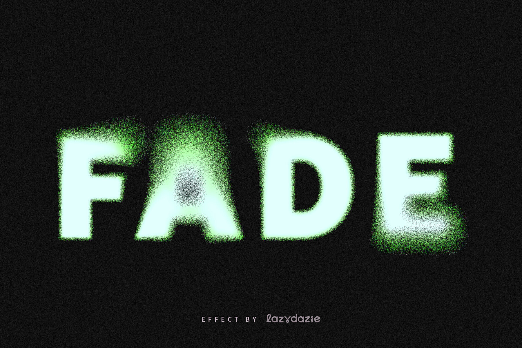 Green Dissolving Text Effect Mockup 3