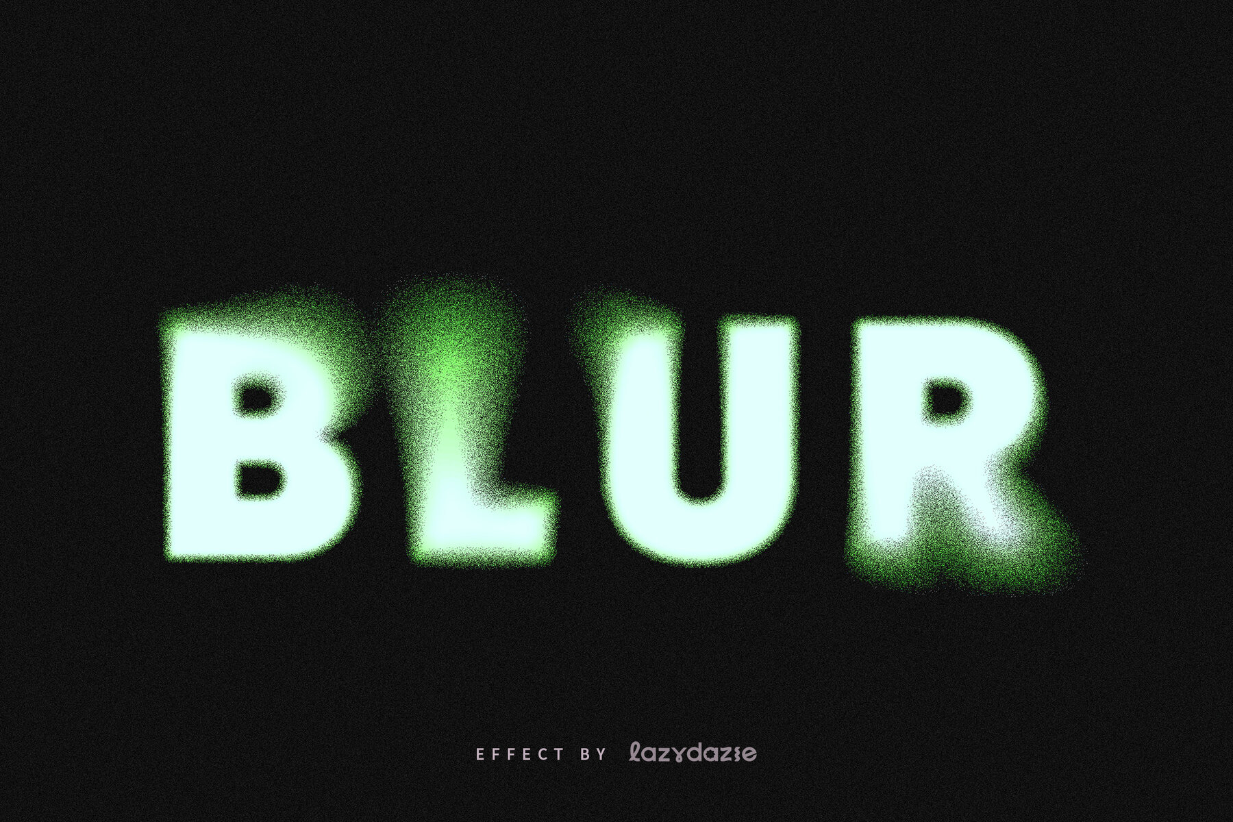 Green Dissolving Text Effect Mockup 4