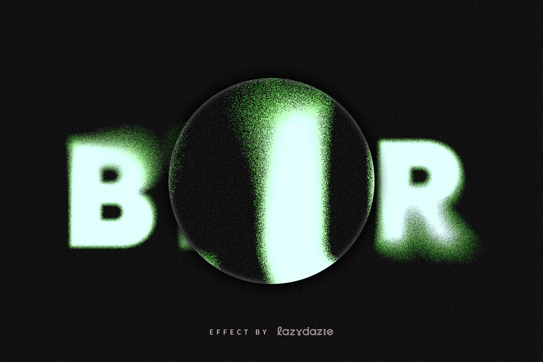 Green Dissolving Text Effect Mockup 5