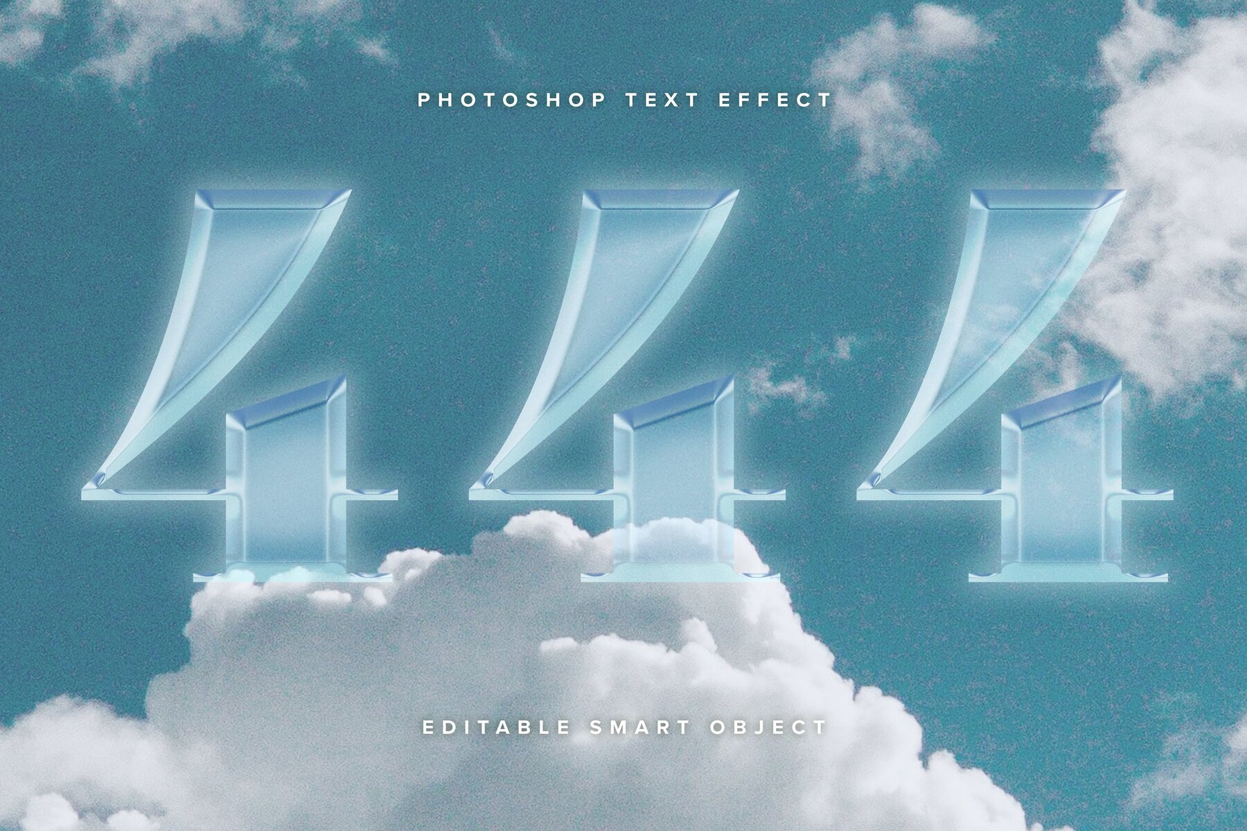 Transparent Chrome Text Effect Mockup 1