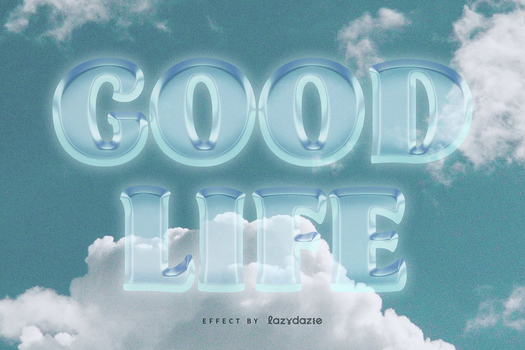 Transparent Chrome Text Effect Mockup 4