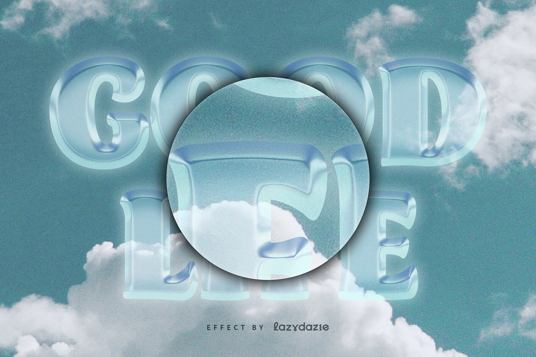 Transparent Chrome Text Effect Mockup 5