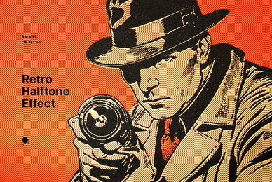 Retro Comic Halftone Photo Effect