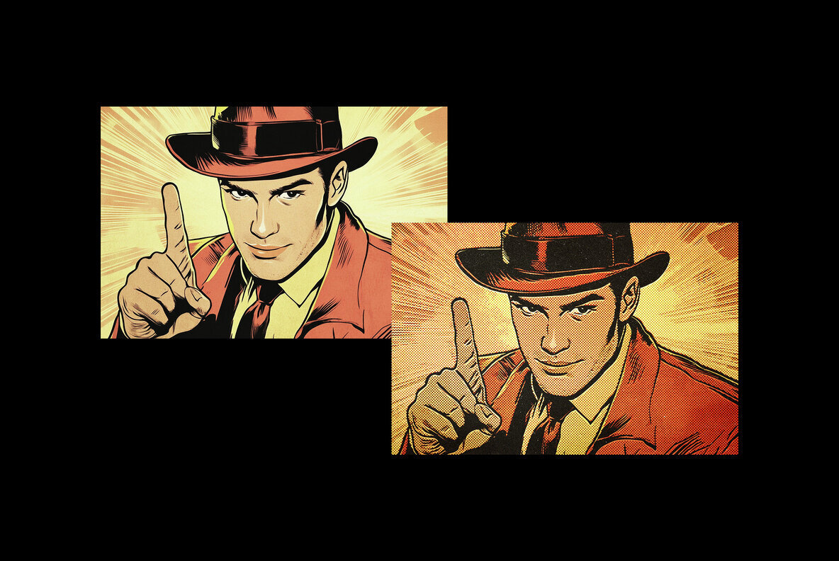 Retro Comic Halftone Photo Effect 2