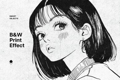 B and W Print Effect