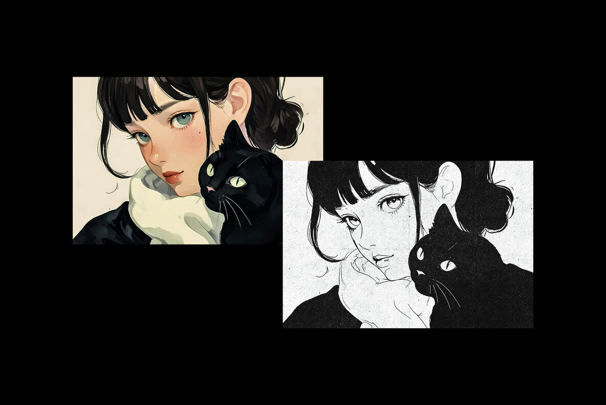 B and W Print Effect 2