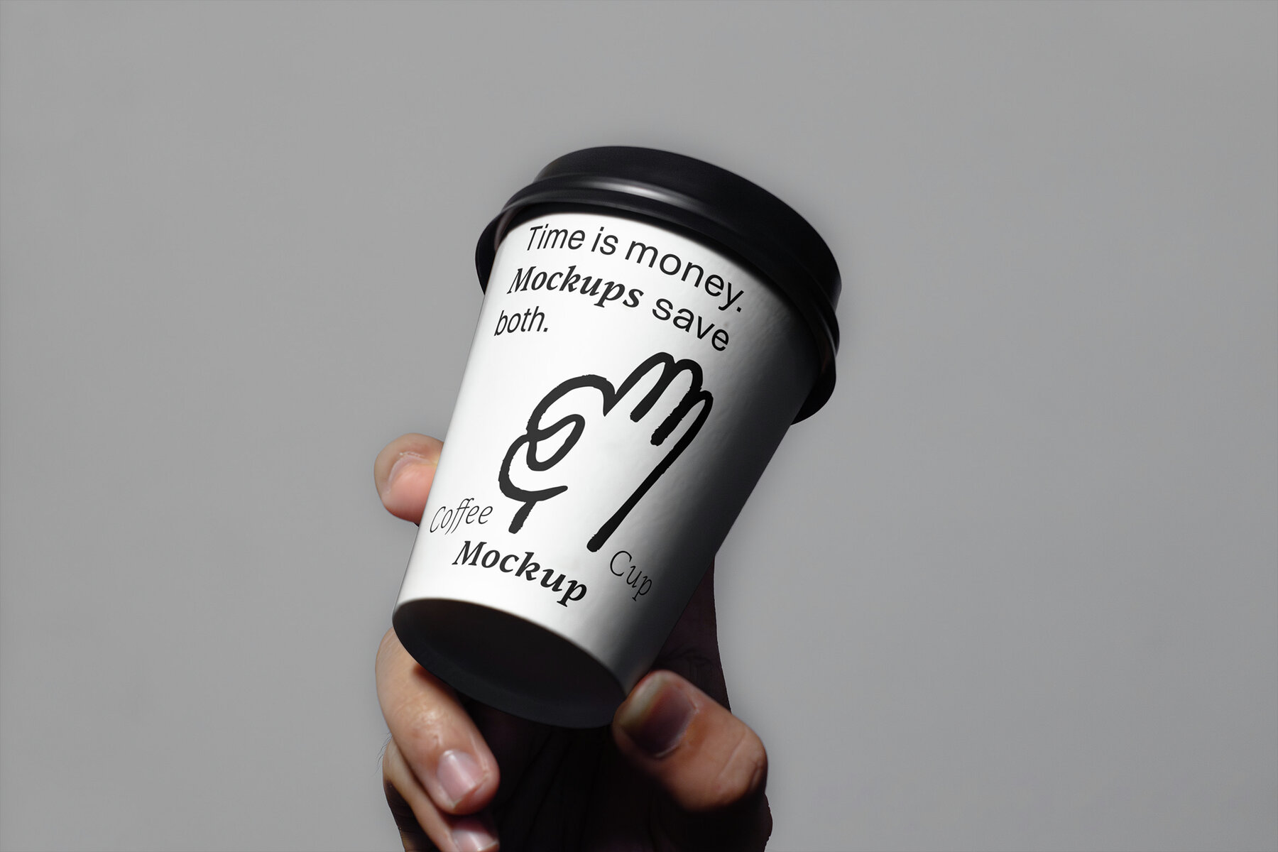 4 Realistic Scene Paper Cup Mockup 5