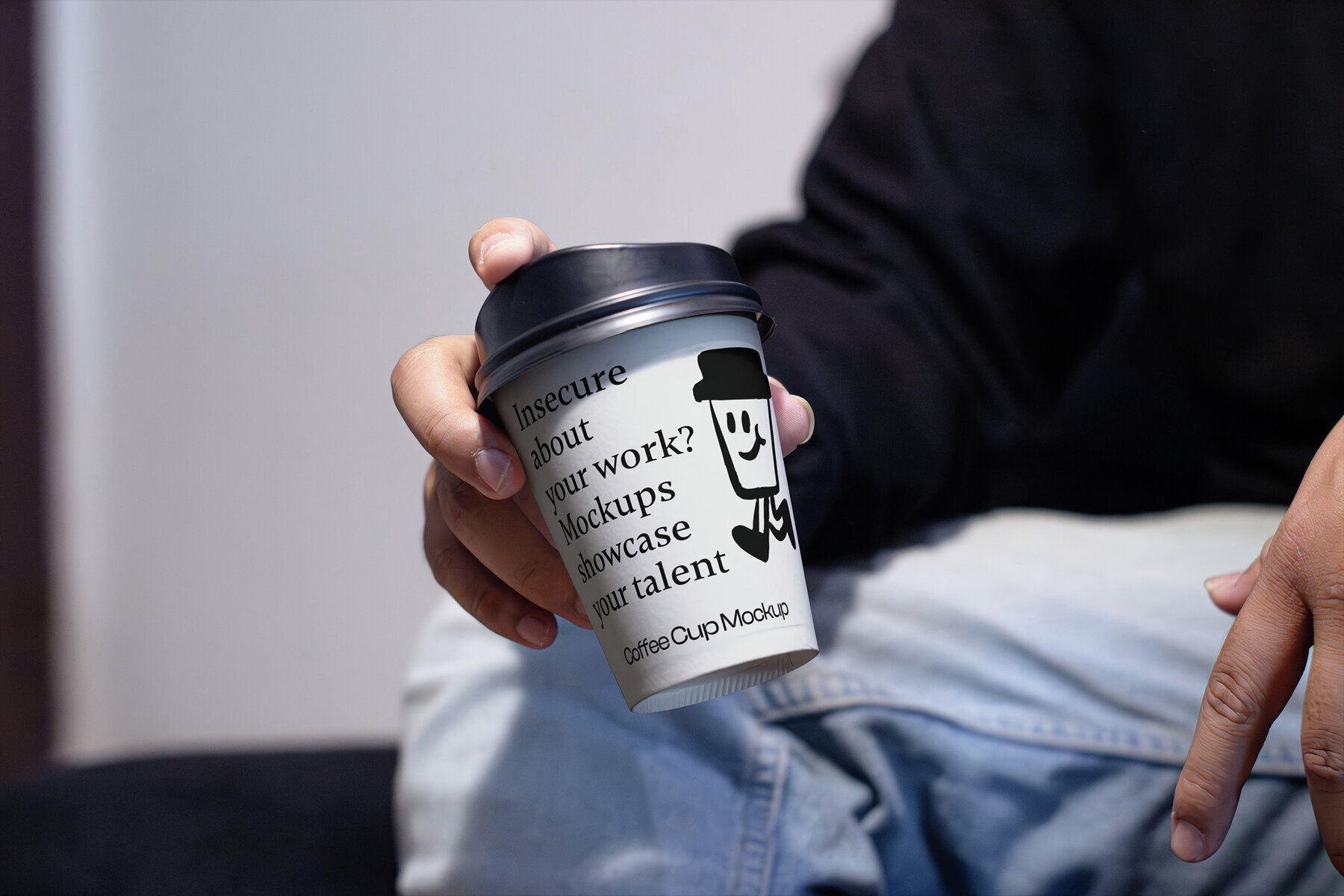 4 Realistic Scene Paper Cup Mockup 3