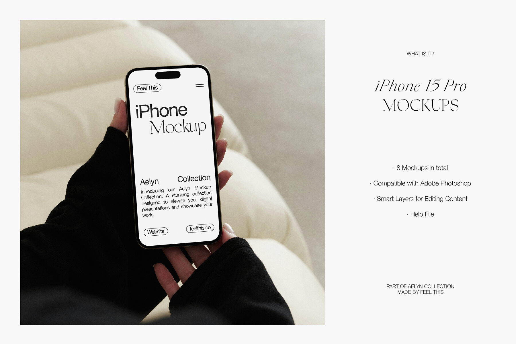 Aesthetic iPhone in Woman Hands Mockups for Photoshop 2