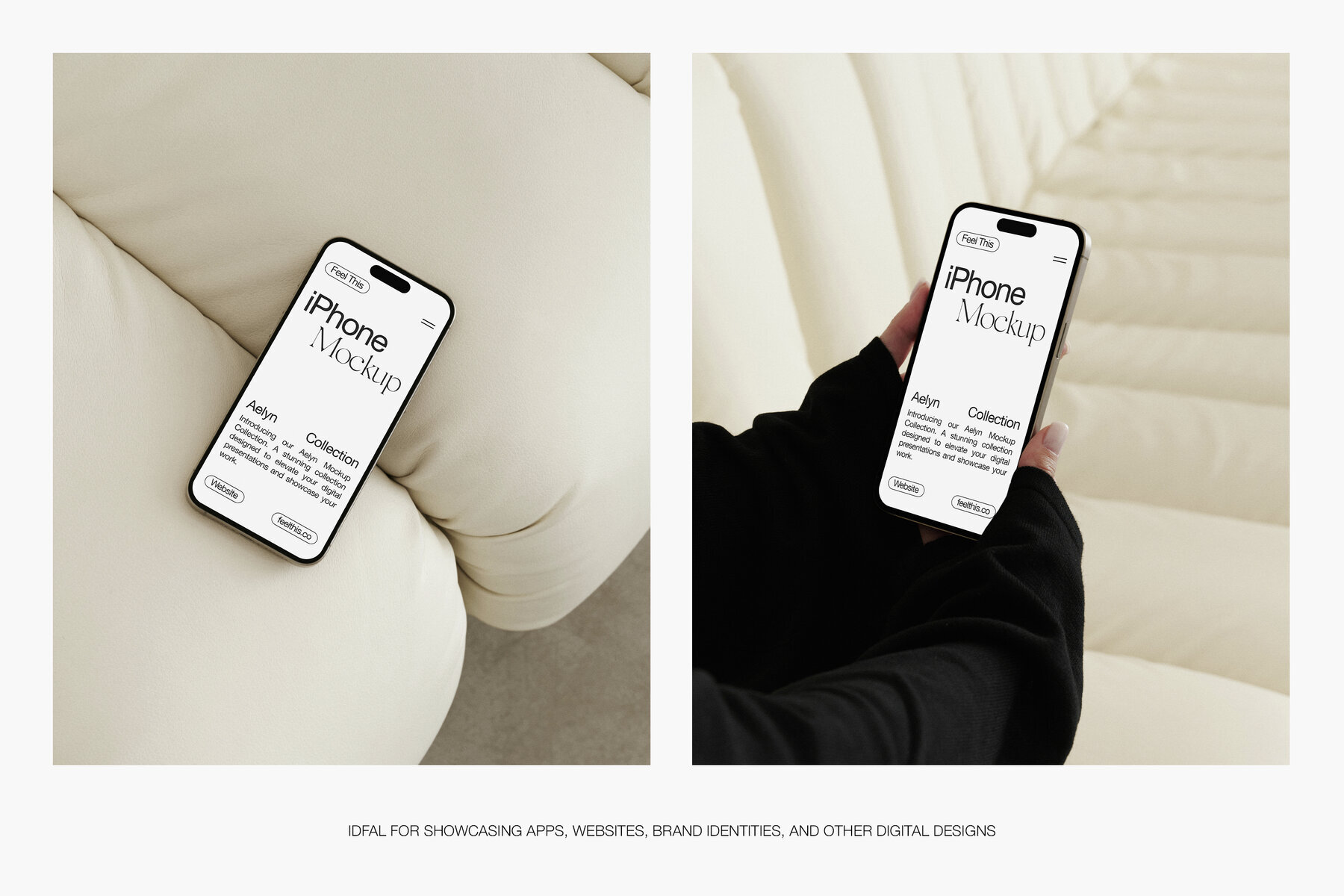 Aesthetic iPhone in Woman Hands Mockups for Photoshop 3