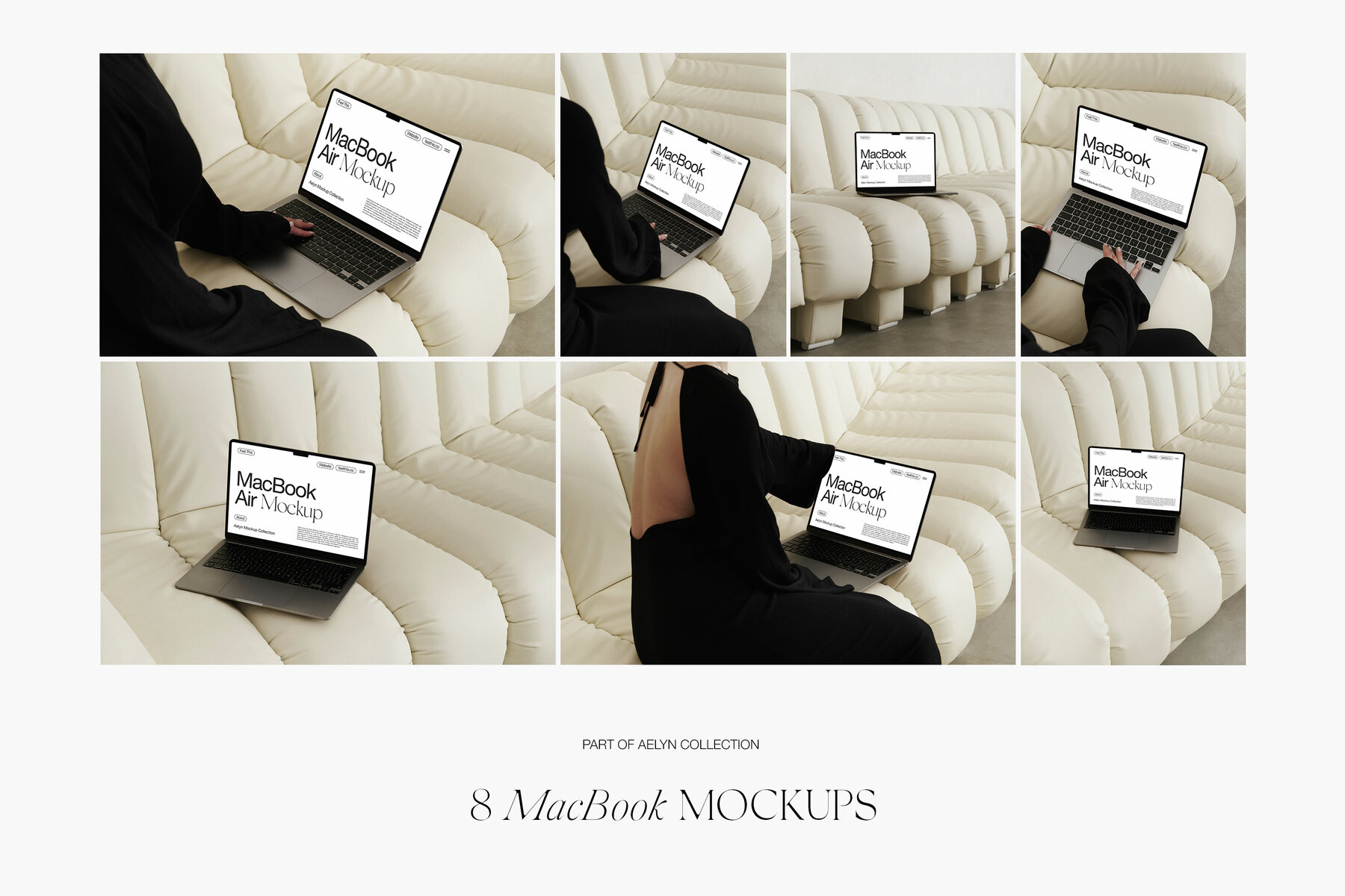 MacBook in Woman Hands Mockups for Photoshop PSD 7