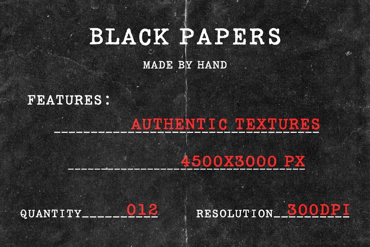 Authentic Black Paper Overlay Textures 1