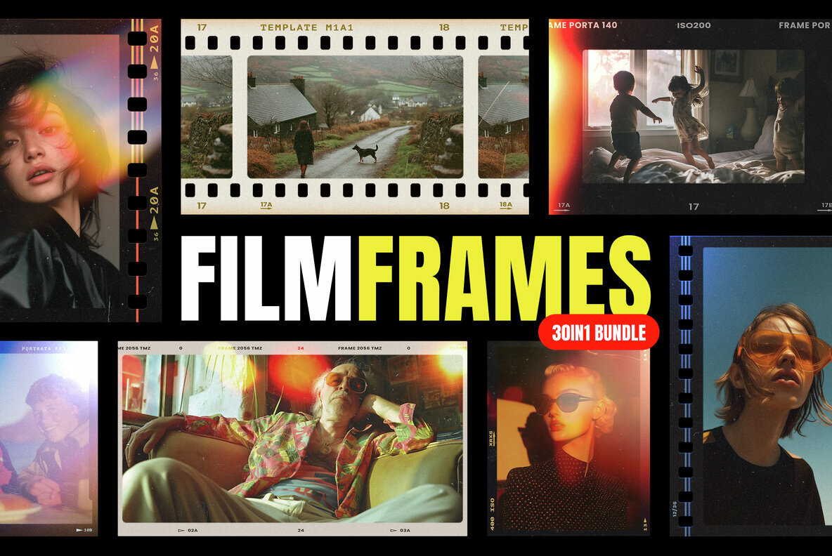 Retro Film Frames Bundle 1