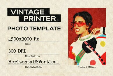 Authentic Vintage Printer Photo Effect
