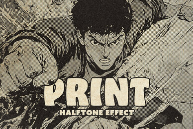 Retro Halftone Print Effect