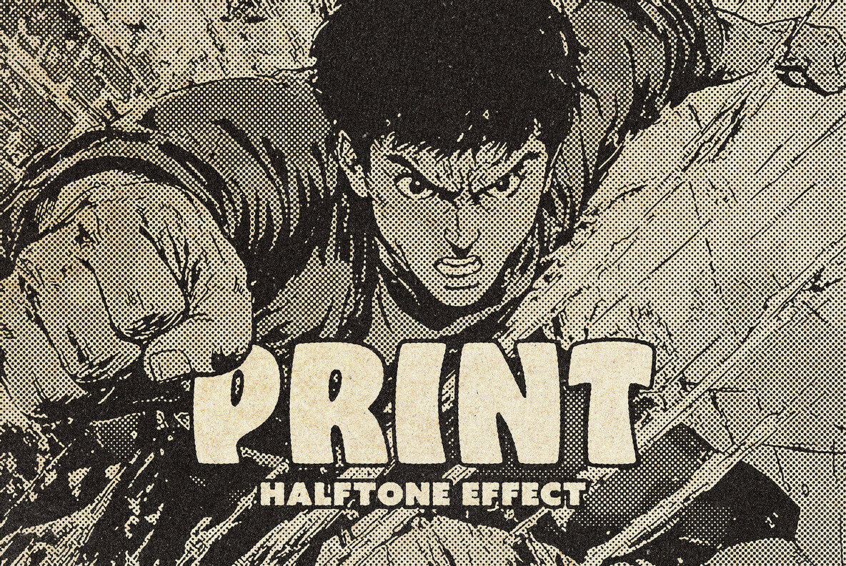 Retro Halftone Print Effect 1