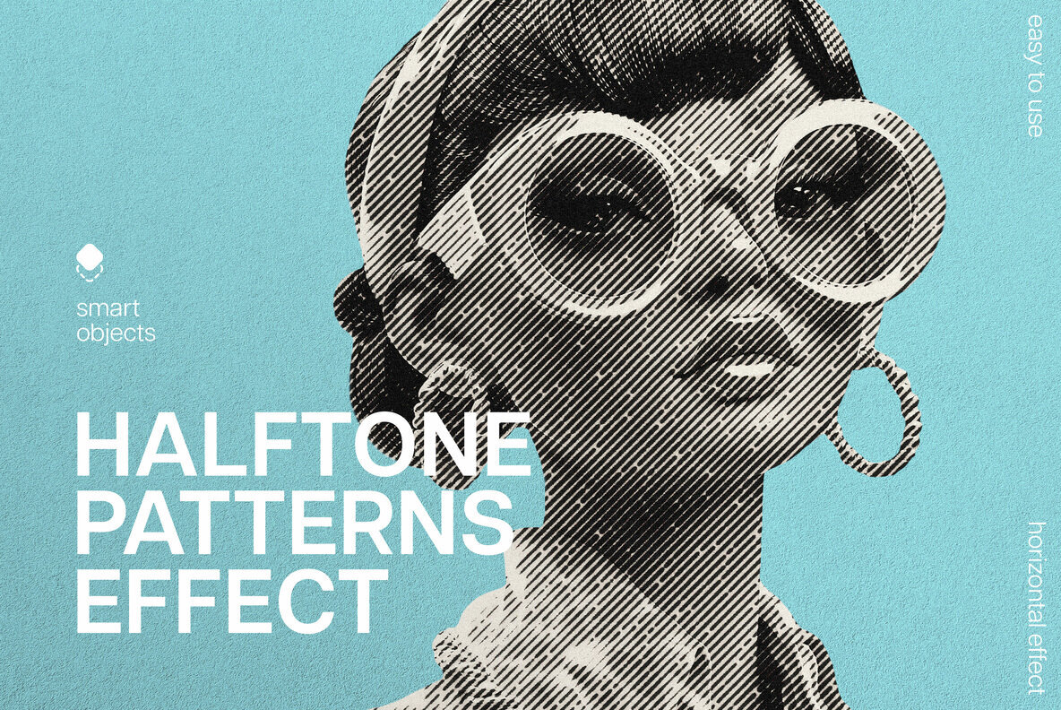 Halftone Patterns Photo Effect 1