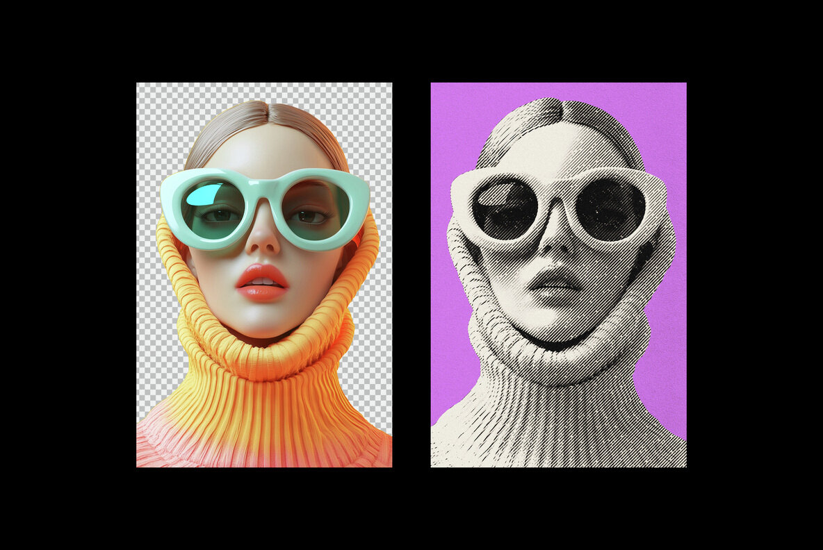 Halftone Patterns Photo Effect 7