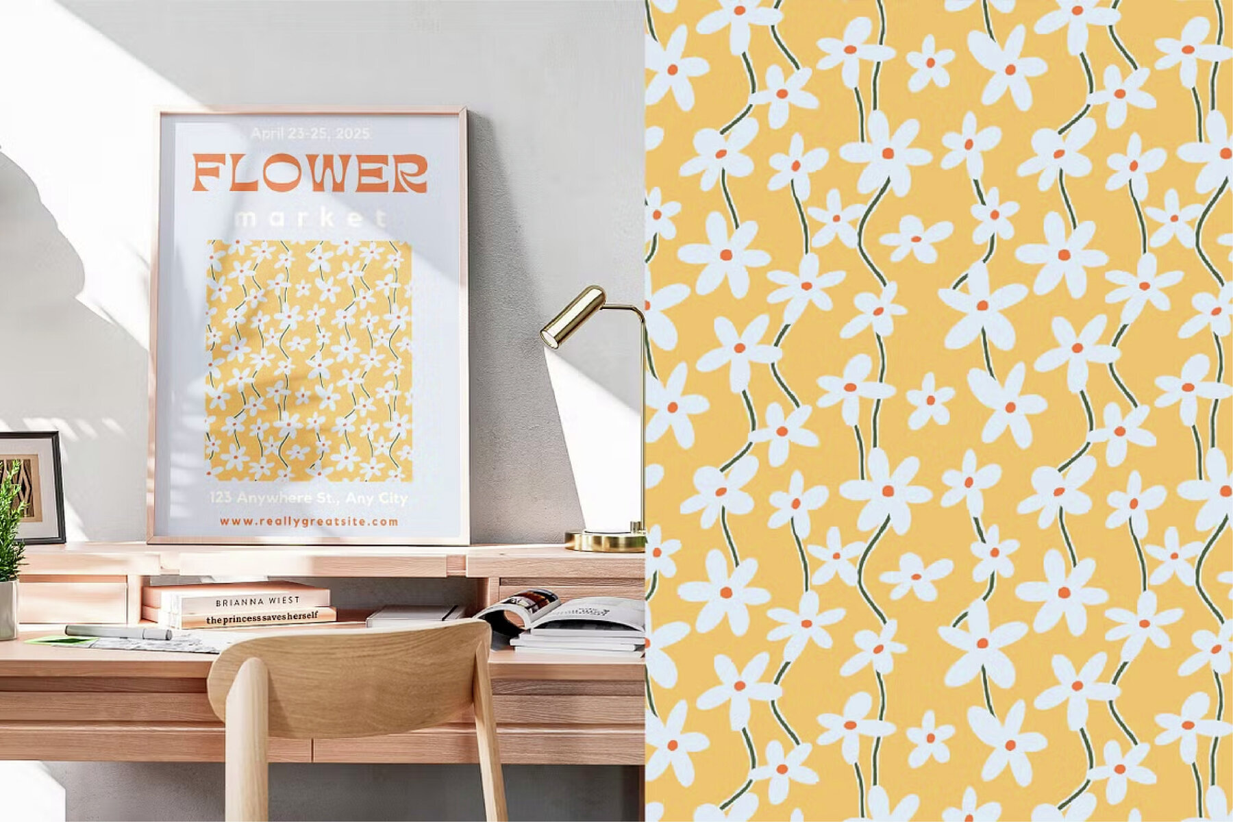 Flower Power Hand Drawn Clipart 2