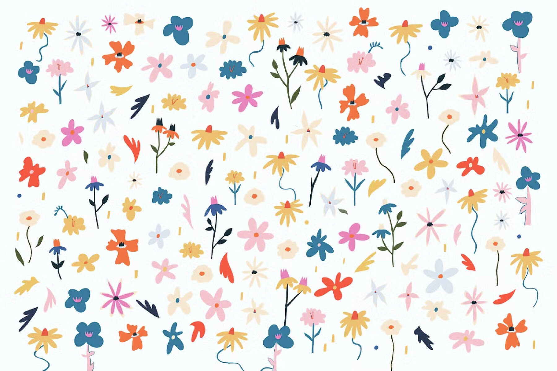 Flower Power Hand Drawn Clipart 3