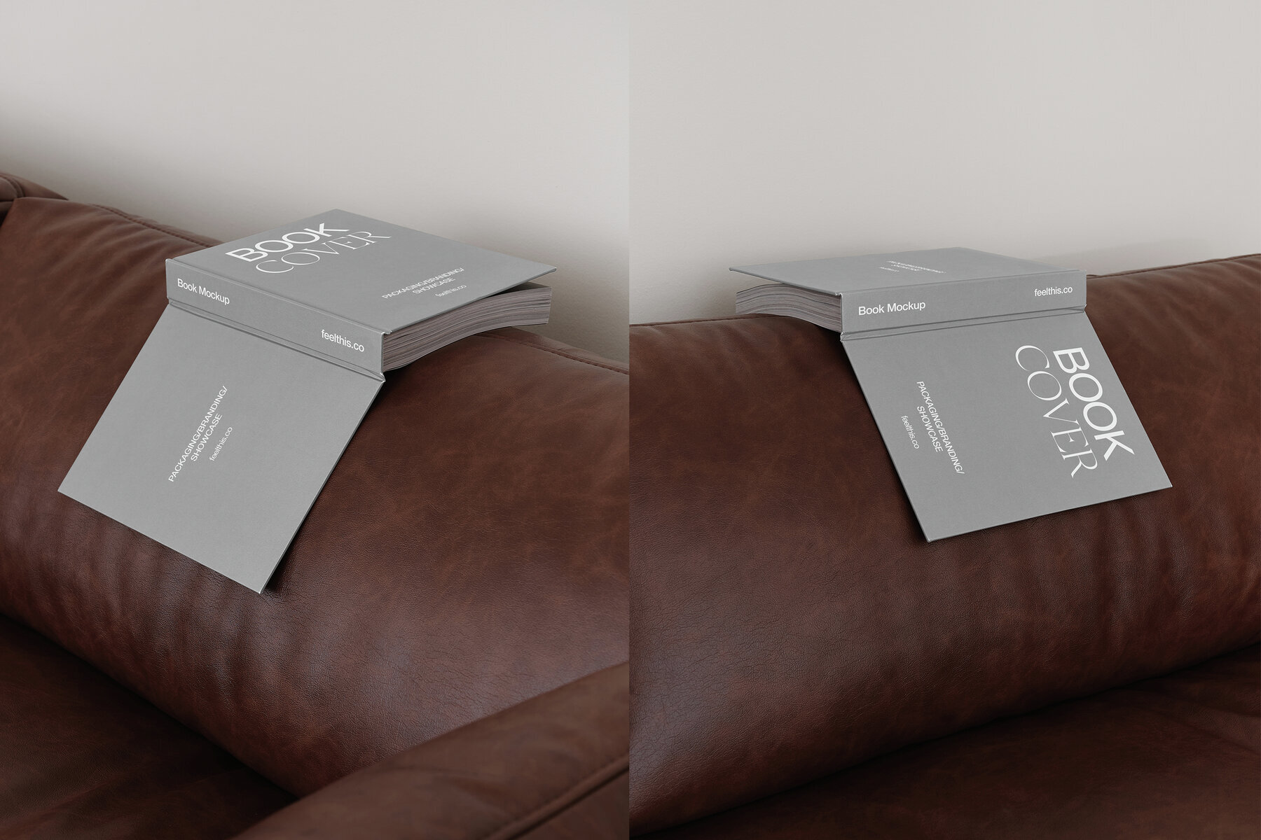 Open Book Cover Mockups for Photoshop PSD 3