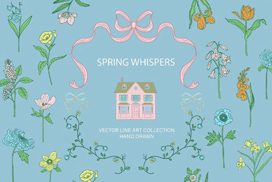 Spring Whispers Vector Clipart