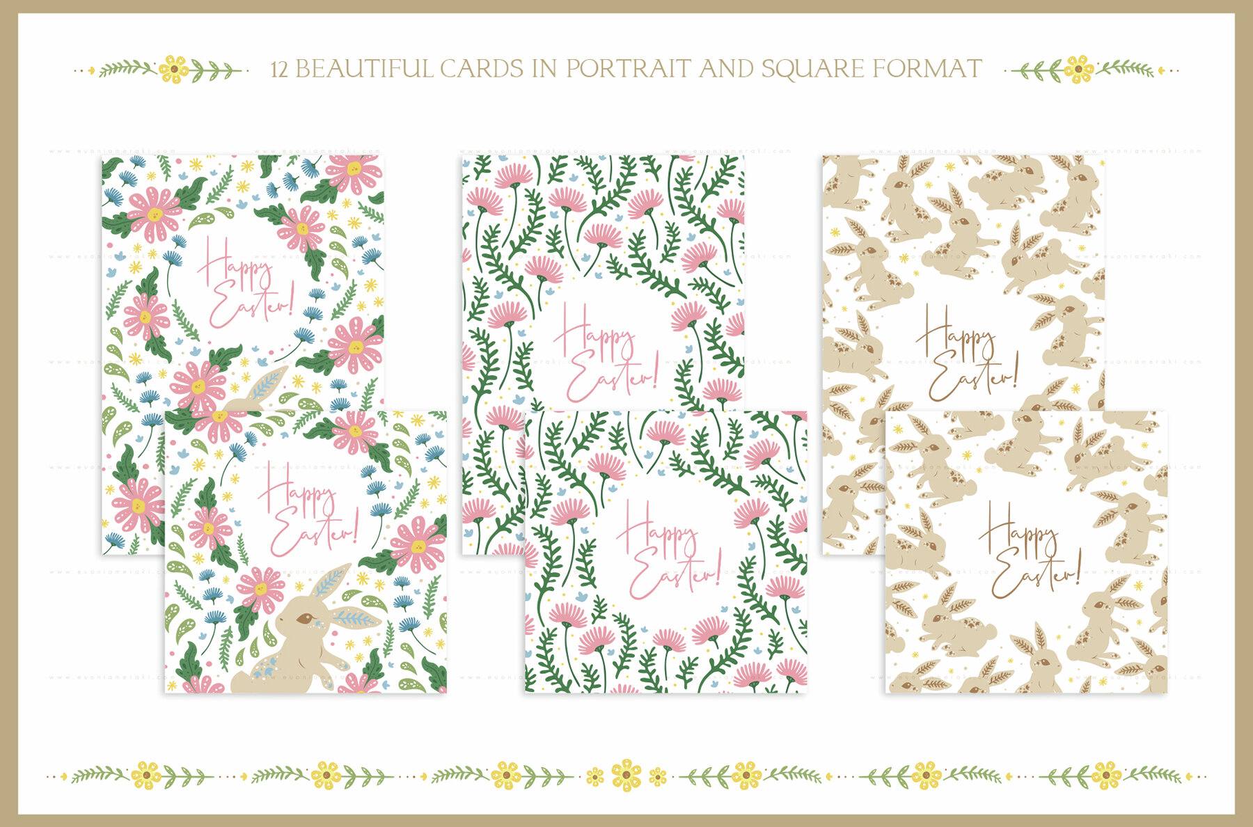 Easter Bunny and Eggs Cards Vol 1 4