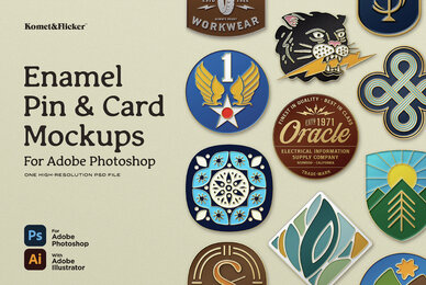 Enamel Pin Mockup for Adobe Photoshop