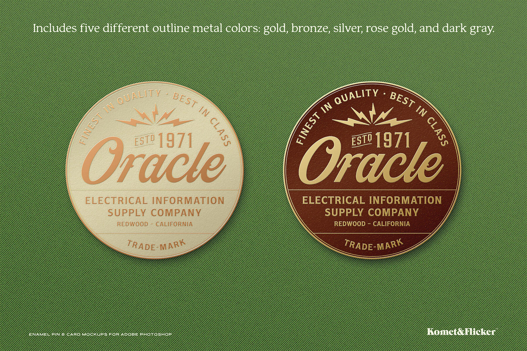 Enamel Pin Mockup for Adobe Photoshop 2