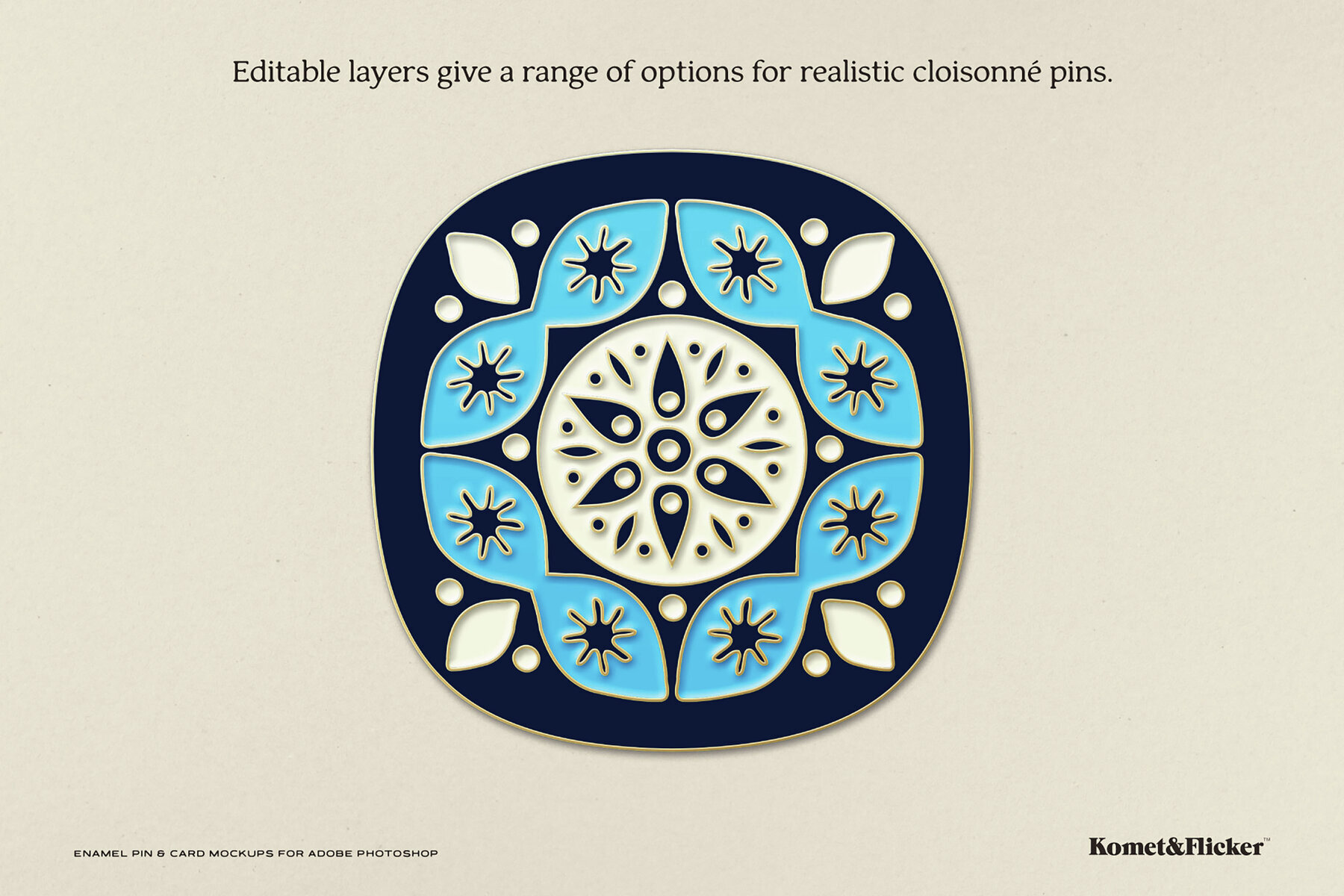 Enamel Pin Mockup for Adobe Photoshop 3