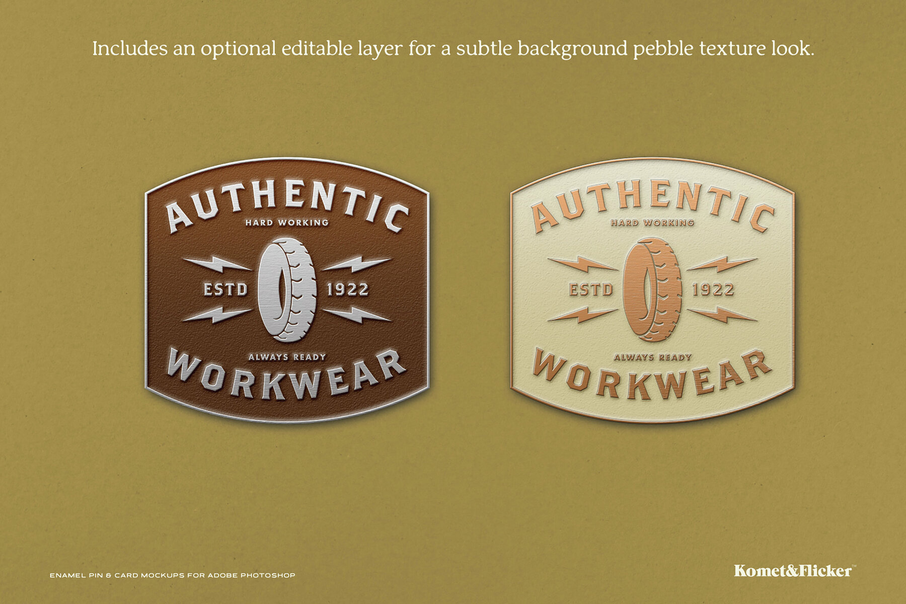 Enamel Pin Mockup for Adobe Photoshop 4