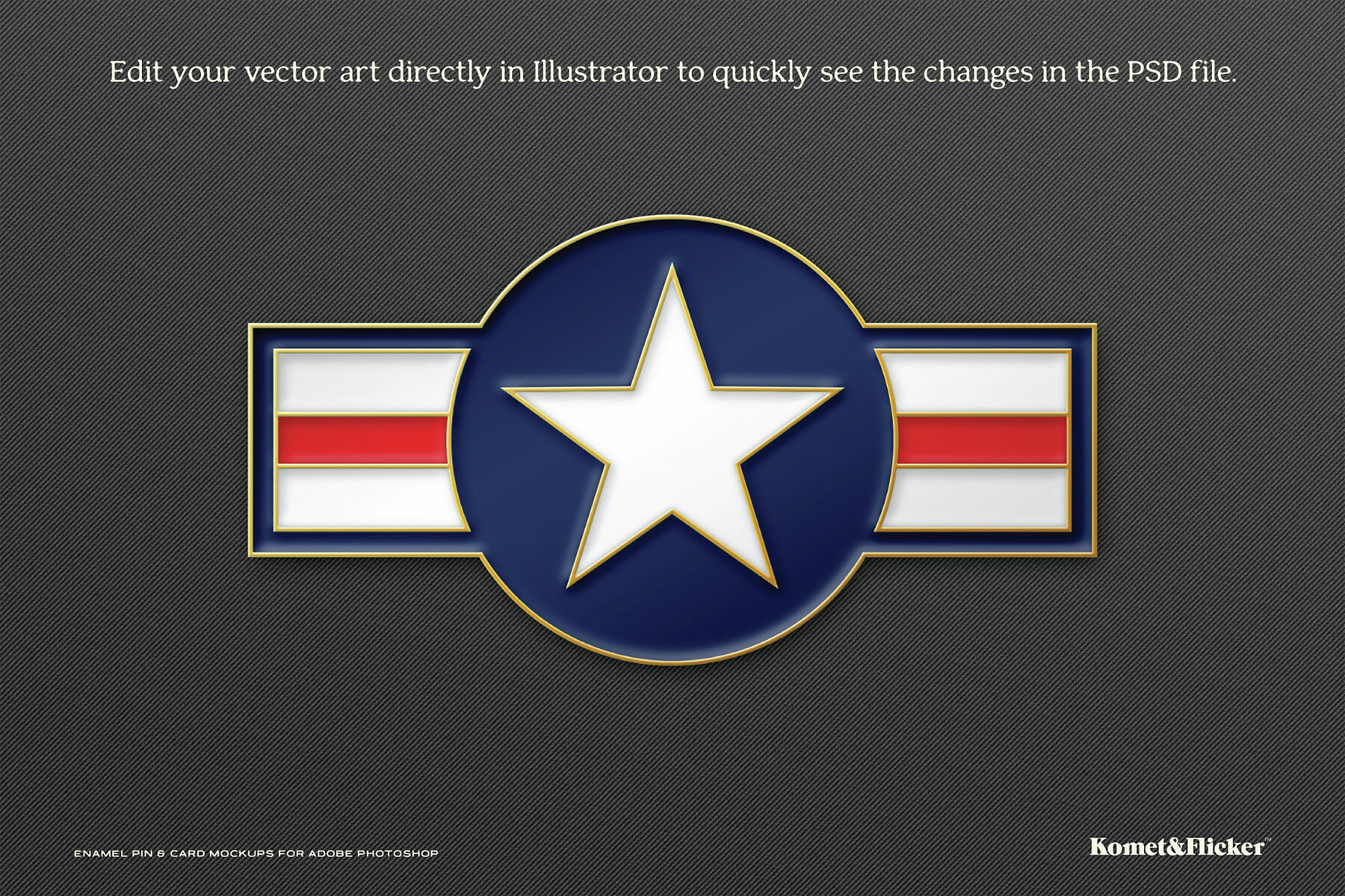 Enamel Pin Mockup for Adobe Photoshop 5