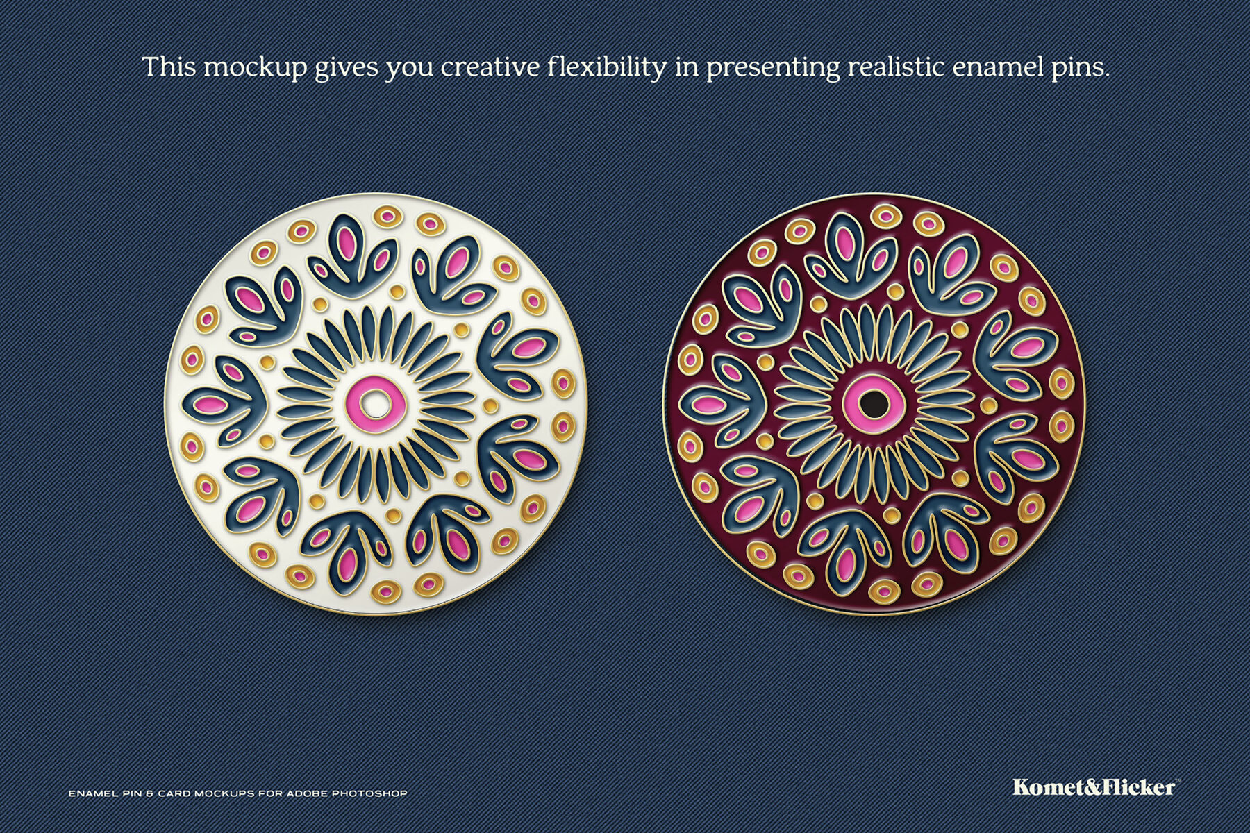 Enamel Pin Mockup for Adobe Photoshop 11