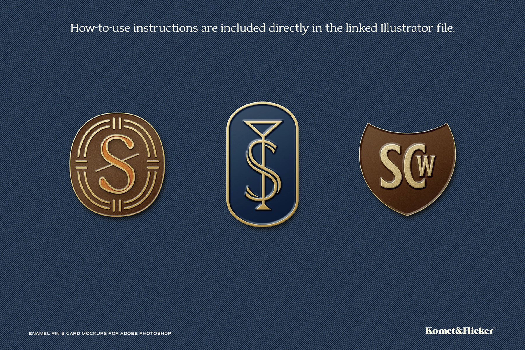 Enamel Pin Mockup for Adobe Photoshop 15