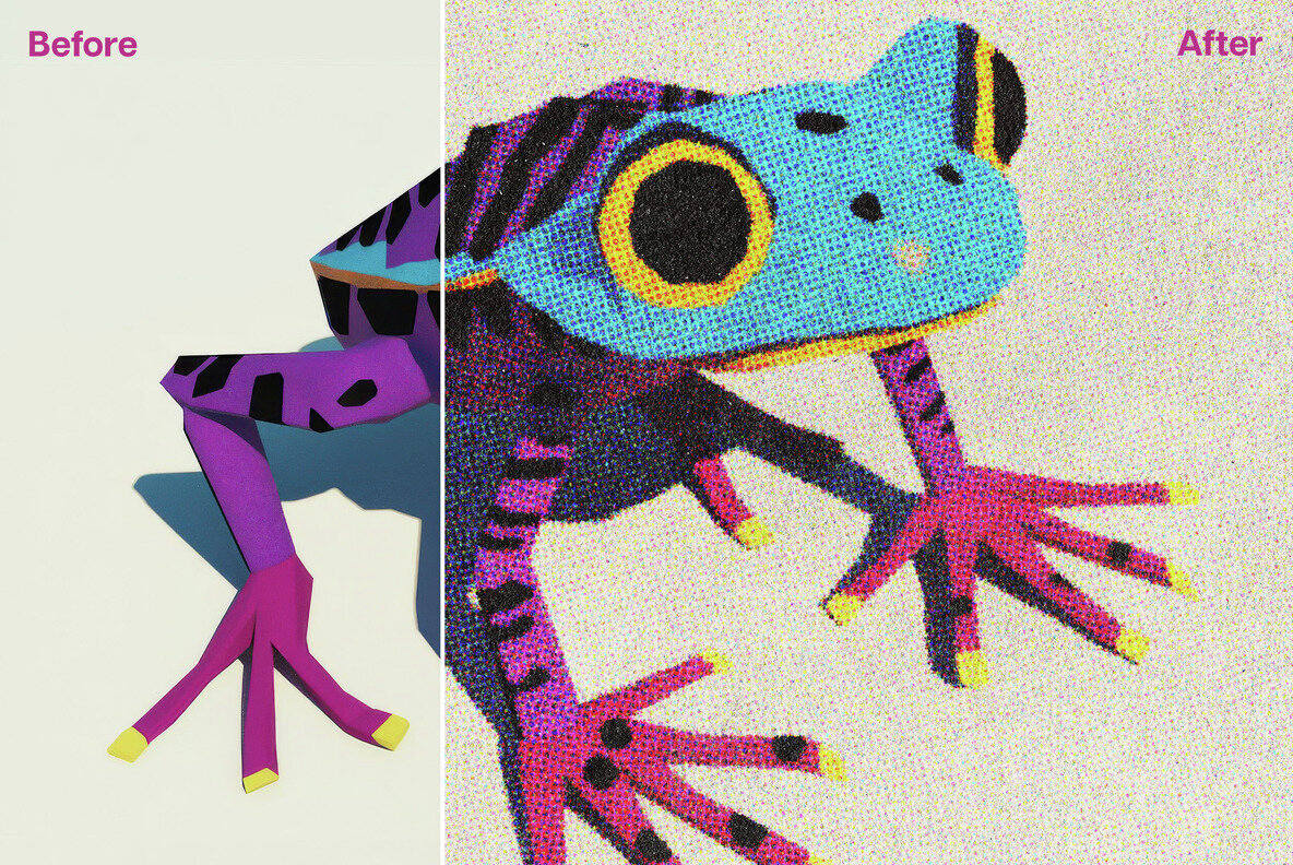 Halftone Print Style Effect 2