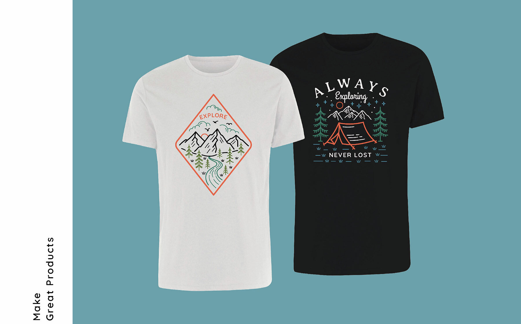 Explore Line Art Badges 2