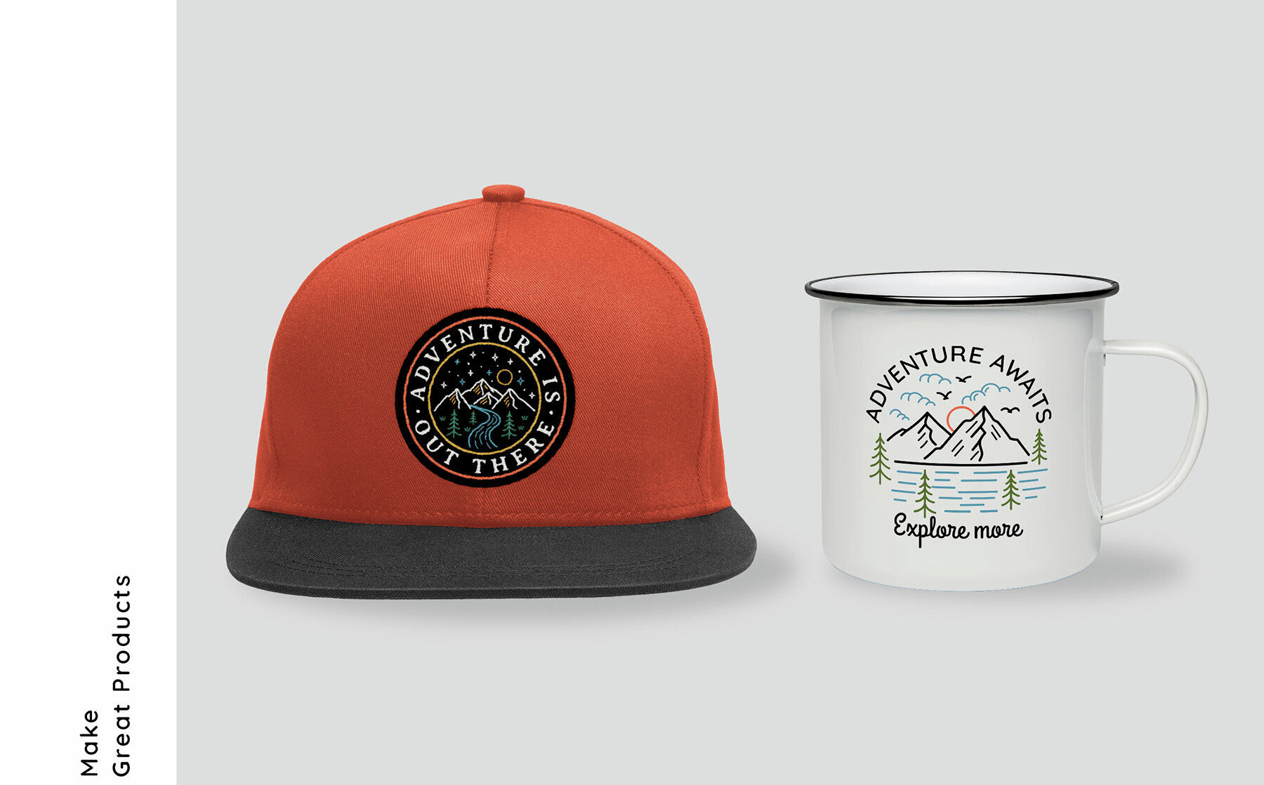 Explore Line Art Badges 3