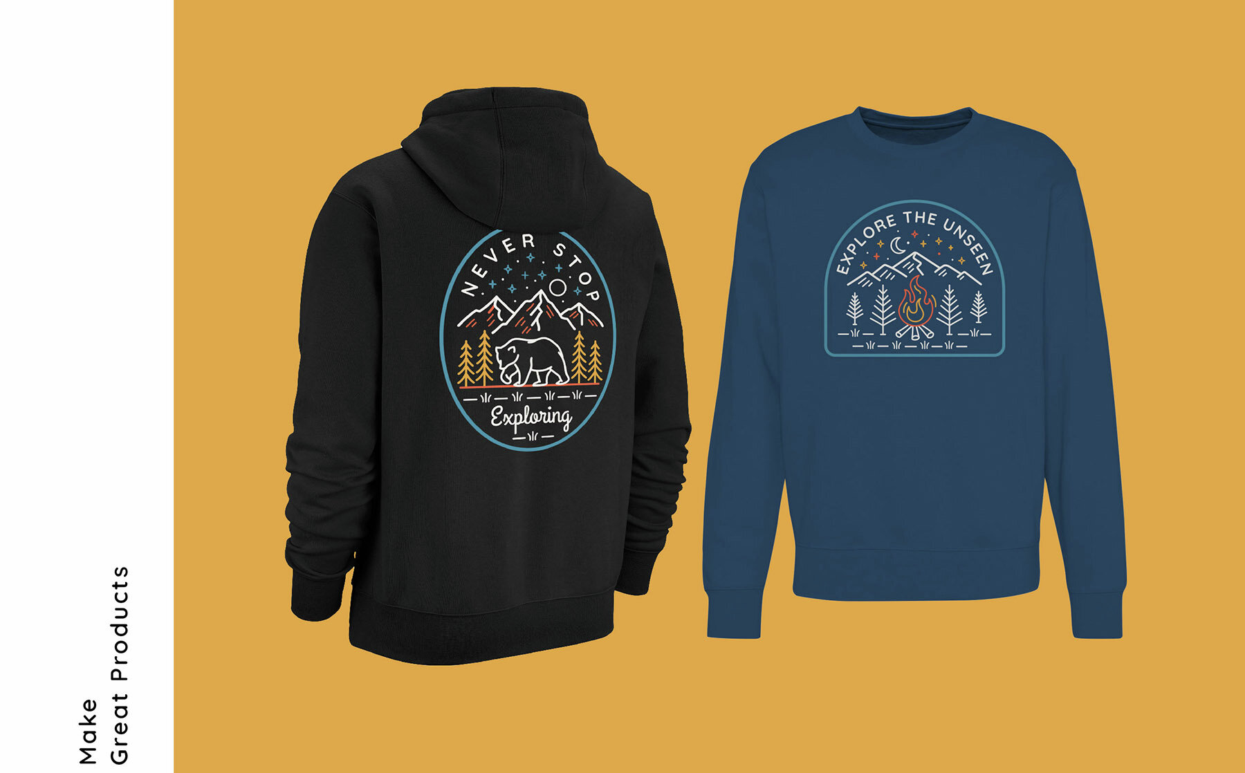 Explore Line Art Badges 4