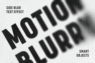 Side Blur Paper Text Effect